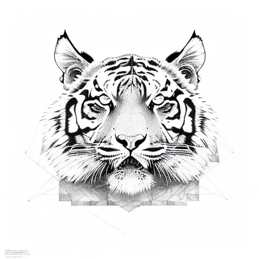 A Fierce Tiger In A Pixelated Video Game Style