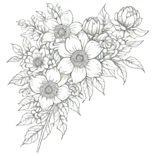 Family Birth Flower Bouquet