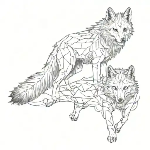Wolf And Fox Full Body
