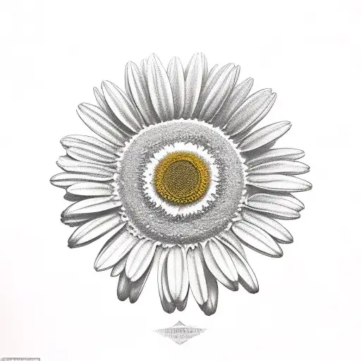 Daisy Flower With Wheat Coming Around Flower