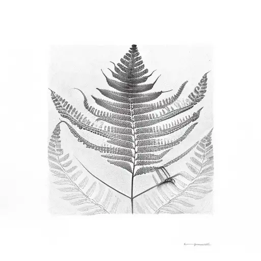 Fern Leaf On Which The Insect Sits