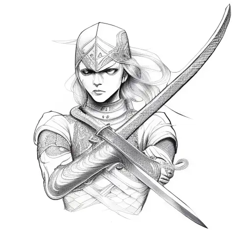 Sword With A Skaled Snake Wrapping Around It