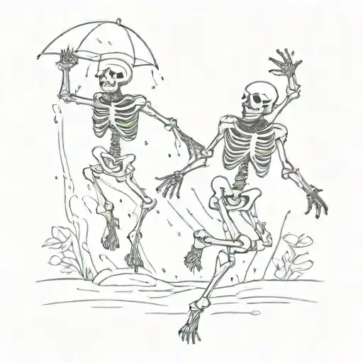 Skeleton Dancing In The Rain