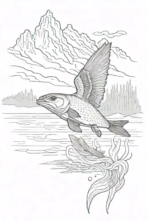 Redfish Lake In Idaho With A Mountain Blue Bird And I Don't Want The Tattoo To Include A Fish