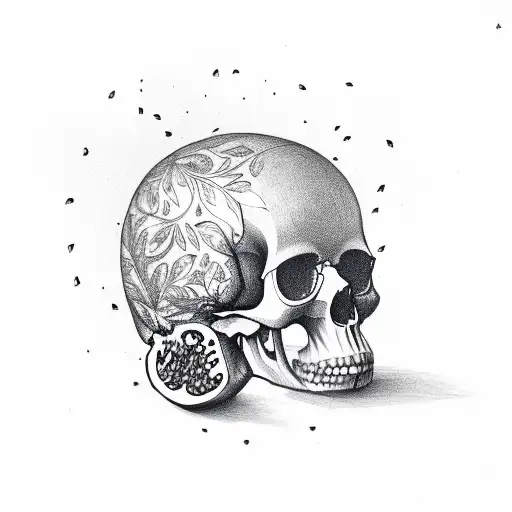 Pomegranate Skull