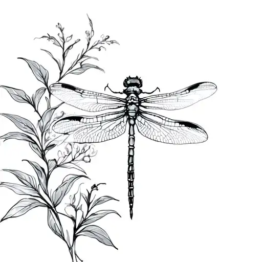 Dragon Fly In Plants