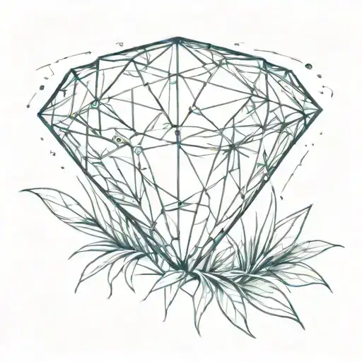 A Diamond On Top Of A Blade Of Grass