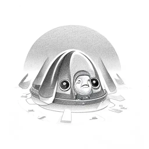 Grey Alien Coming Out Of A Ufo