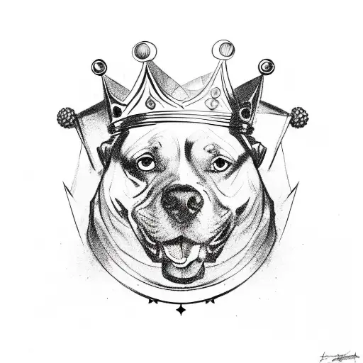 Crown On Top Of A Pitbull
