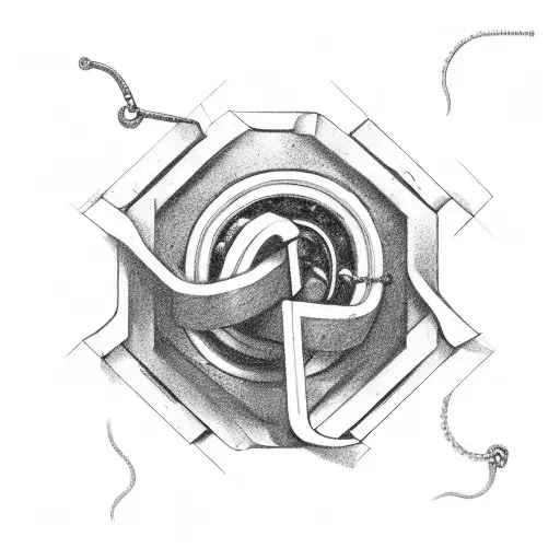 A Broken Chain With The Letter 'V' Made Of Musical Notes