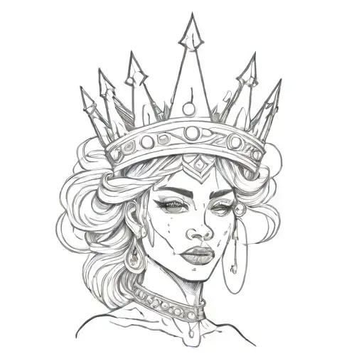 A Woman With A Crown On Her Head