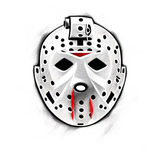 Jason Voorhees Mask Merged With A Lighthouse