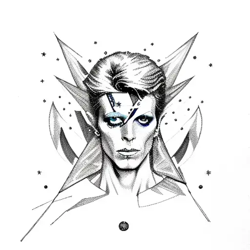 Prince Symbol And David Bowie Lightning Bolt Together