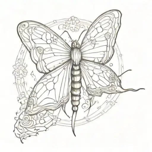 Moth Tattoo Design