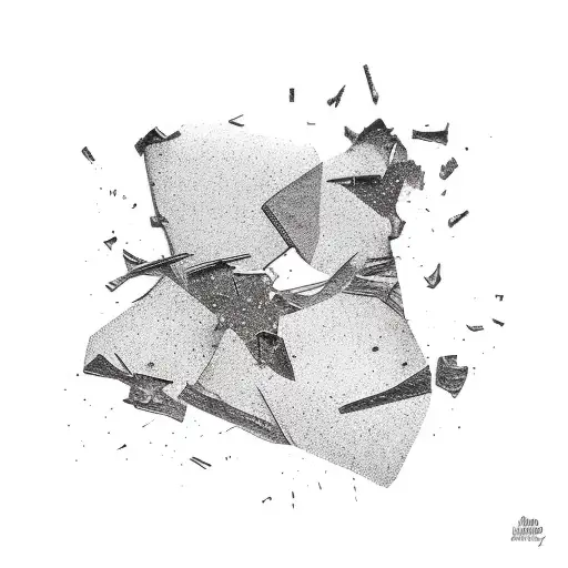Broken Glass Pieces Minimalist