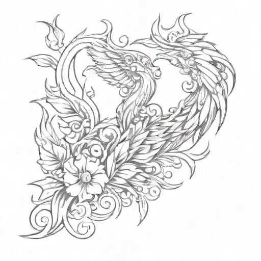 Floral Phoenix Fineline