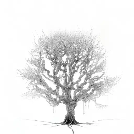 Creepy Tree With Hands Grow Up