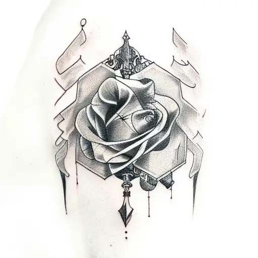 Full Sleeve Tattoo Of Victorian Scroll On The Bicep And Forearm