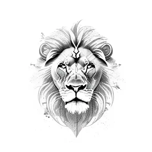 A Beach Scene With A Muscular Lion