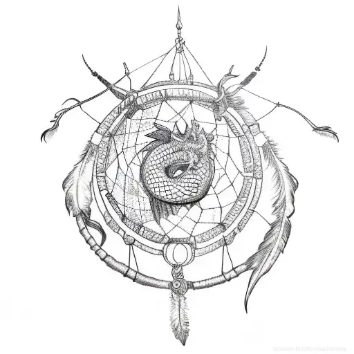 Dragon With A Big Dreamcatcher