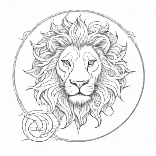 Lion Of Judah Inside Of A Yin Yang Symbol