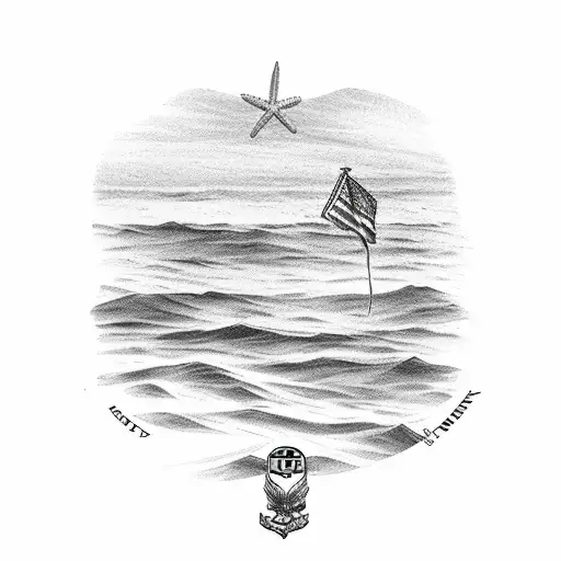 Us Army Veteran Beach Scene