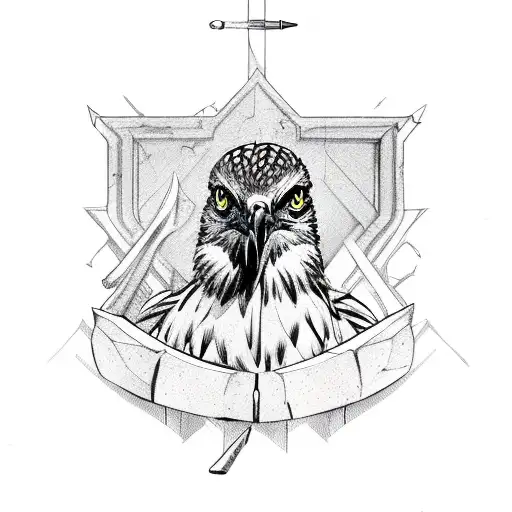 Hawk With Axe In Claw