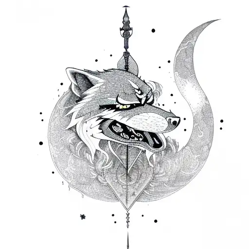 Moon Snake Wolf Witch Sword