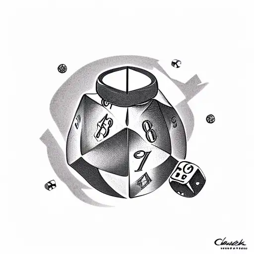 Cash With Fire And A Dice Symbolizing The Gamble Of Wealth And Success