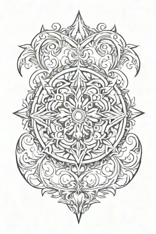 Kingdom Of Hearts With Mandala Design