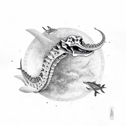 Thai Style Plesiosaur Skeleton