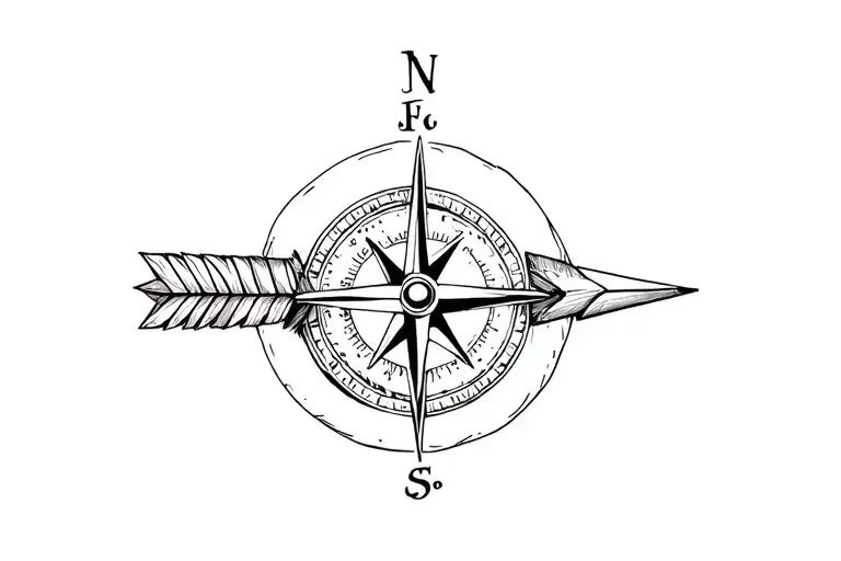 Compass With Arrow