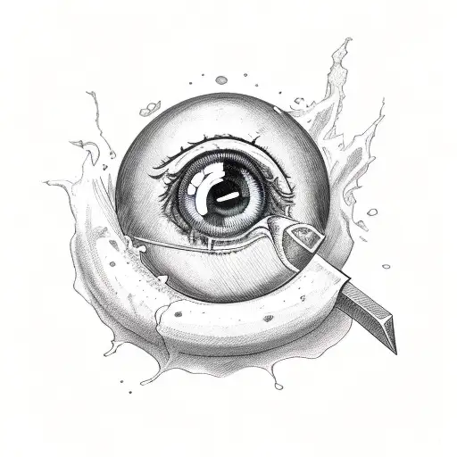 Sword Going Through A Rotten Eyeball