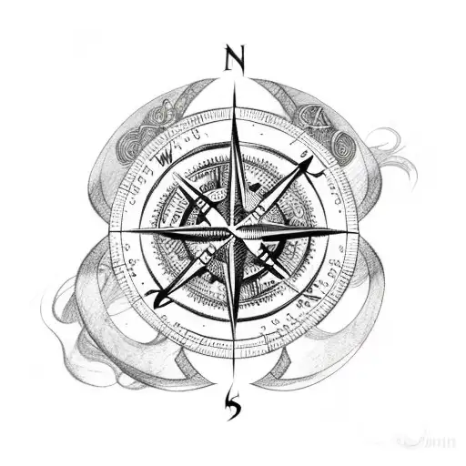 Viking Compass With Intricate Norse Symbols