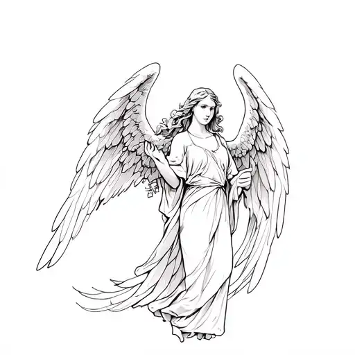 Angel And Word Written