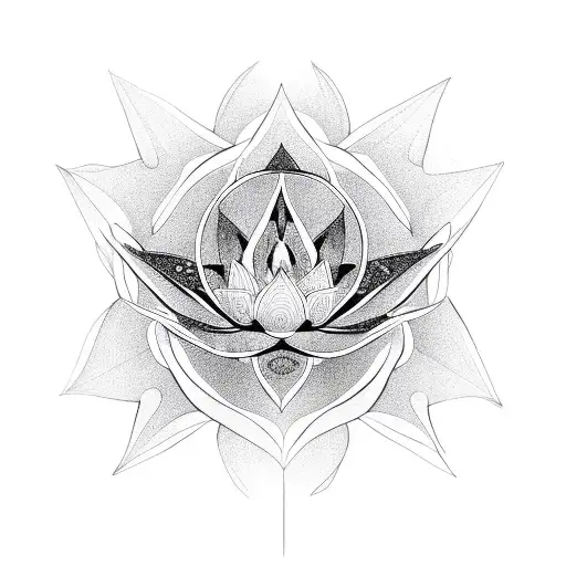 Lotus Flower And Pentagram
