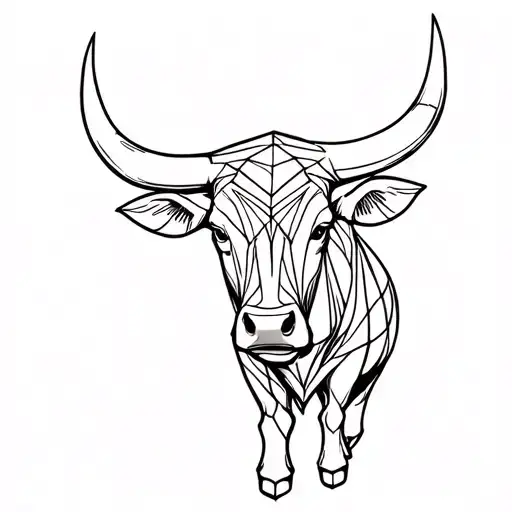 Soda Sign Bull Geo Symteric Shapes Tatto Mood