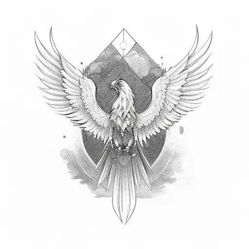 Phoenix To The Side Looking Up