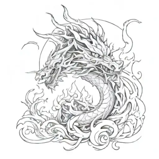 Flame And Dragon Wrapped