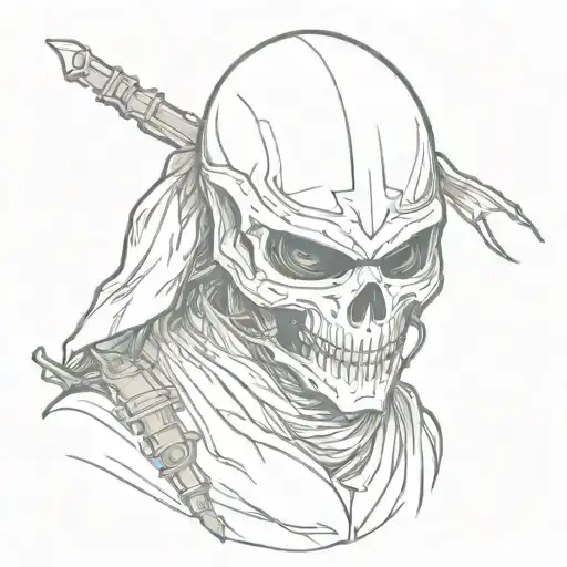 Skull Ninja Suit Wearing