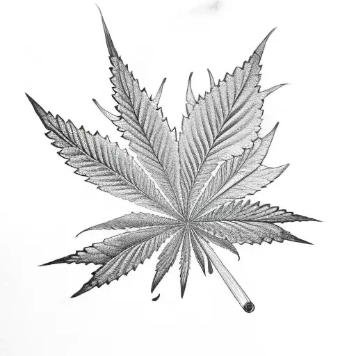 Celestial Marijuana Leaf