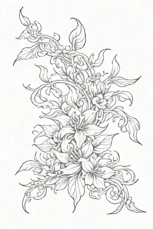 Flame And Vine Wrap Around