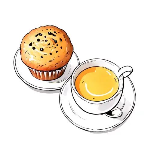 2 Muffins 1 Coffee And A Little Bitty Orange Juice