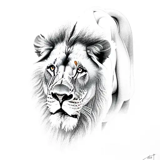 Lion And Khanda Hyperrealistic