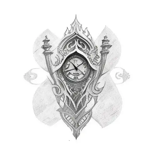 Full Sleeve Tattoo Of Filigree On The Bicep And Forearm With Three Cards On The Forearm