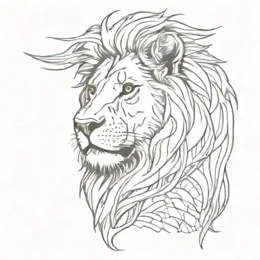 Calm Lion Head Profile Speaking Theme