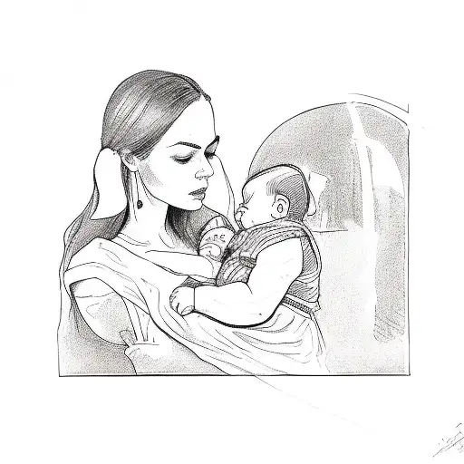 A Woman Holding A Baby