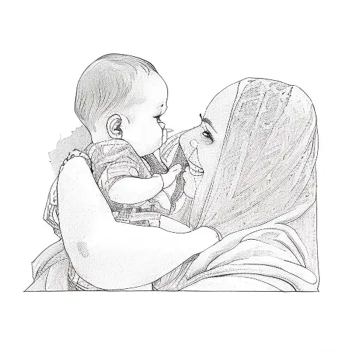 A Woman Holding A Baby