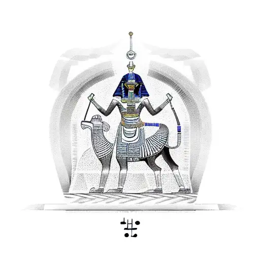 Code Lines Forming Ancient Egyptian Symbols