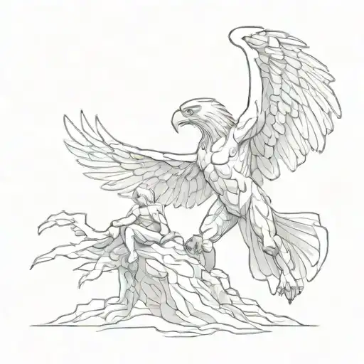 Prometheus Is Eaten By An Eagle